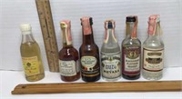 6 vintage mini Liquor bottles * Ouzo by Metaxa