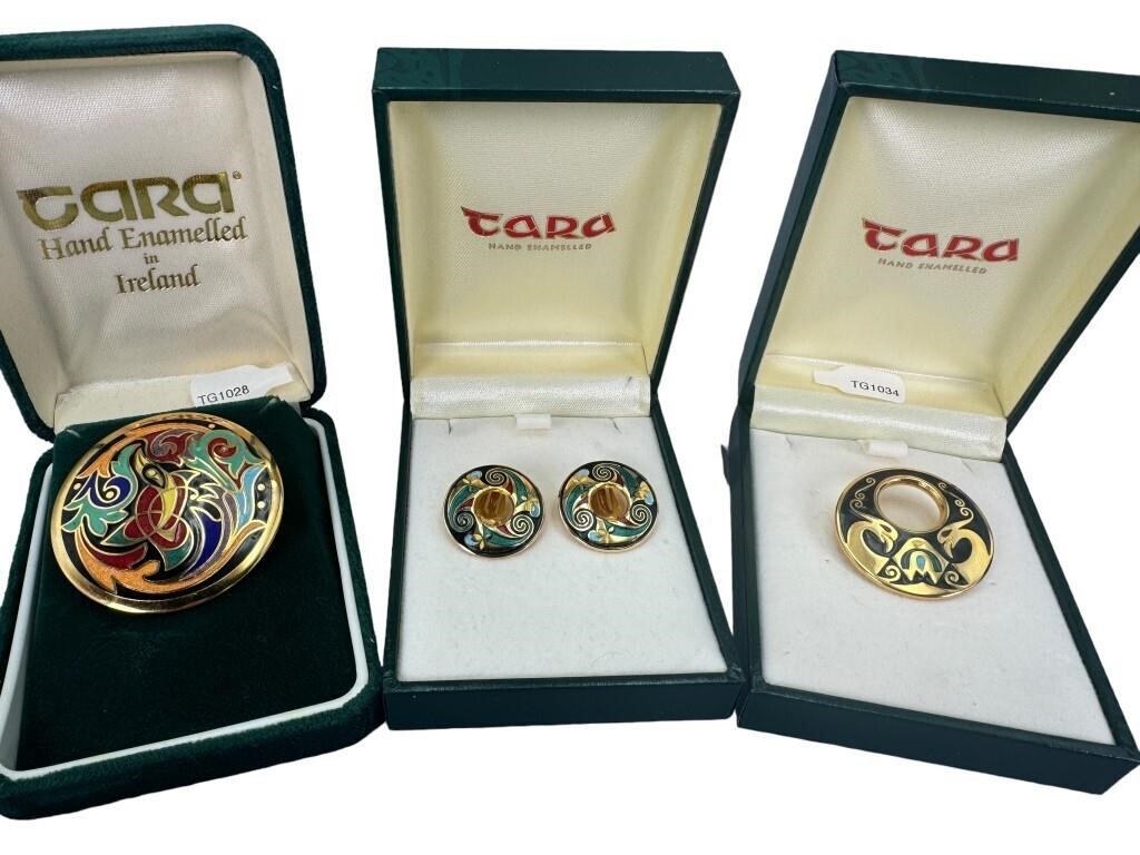 3 TARA Ireland Hand Enameled Jewelry