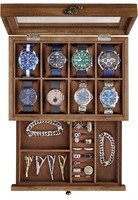 ($39) SONGMICS 8-Slot Watch Box, 2-Tier Watch