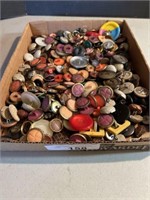 BOX FULL OF VINTAGE BUTTONS