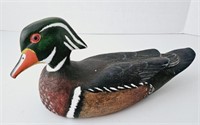 Vintage Signed Handcrafted Wooden Wood Duck Decoy