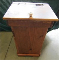 Hand Made Solid Wood Trash Can 27" T