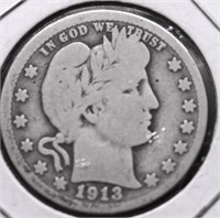 1913 BARBER QUARTER G