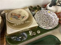 Hummel Plate and Candleholders