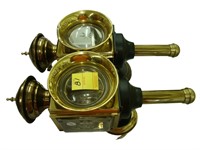 Electric brass coach lamps