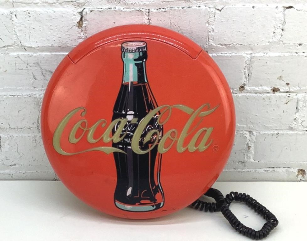 Vintage 12" coca-Cola button telephone