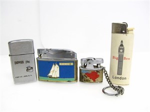 ASSORTED COLLECTION OF VINTAGE SOUVENIR LIGHTERS