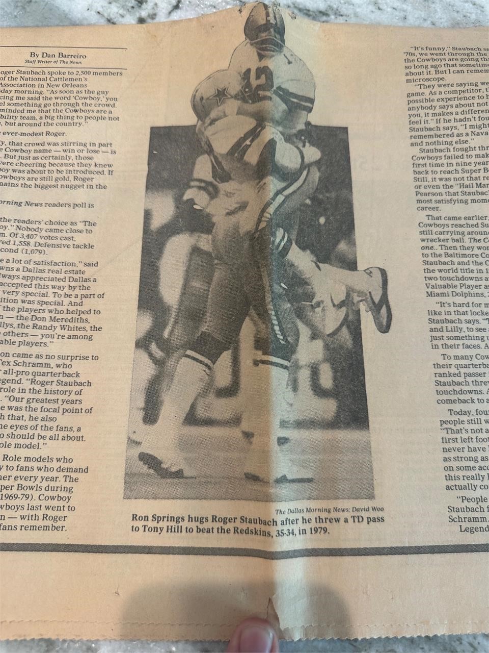 Vintage Newspaper Dallas Cowboys 1984