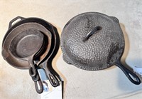Various Size Cast Iron Skillets and Cast Iron Pan