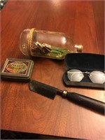 VINTAGE EYE GLASSES, BOAT IN THE BOTTLE