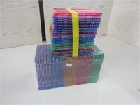 Stack of Colorful Empty CD Cases