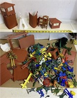 Box lot of plastic toys