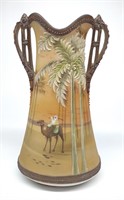 Nippon Moriage Desert Scene Camel Rider Vase
