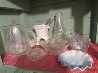 assorted glassware juicer pitcher mortar pestle
