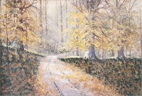WA Eyden 22x32 Gouache Autumn Path