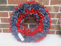Fabric Wreath 14"