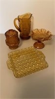 Mixed Lot Amber Vintage Pieces Various Styles