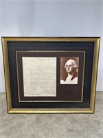 Reproduction George Washington letter to John