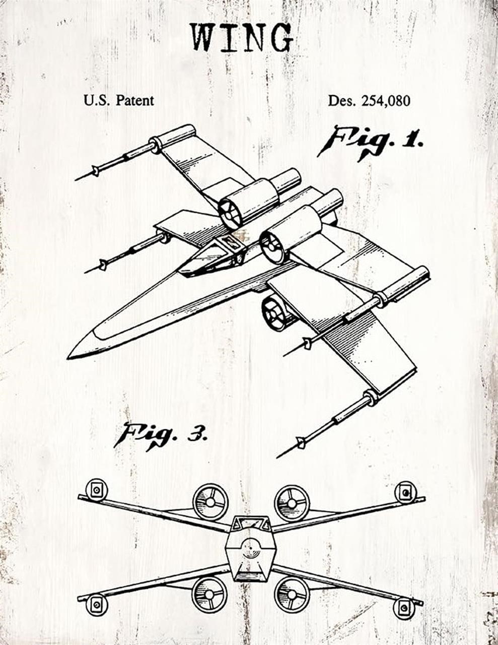 Star Wars Wing Patent Reprint
