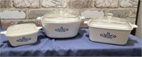 (3 SETS) CORNING WARE DISHES WITH LIDS