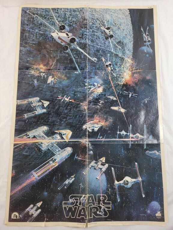 1977 vintage Star Wars poster 22 in by 33 in
