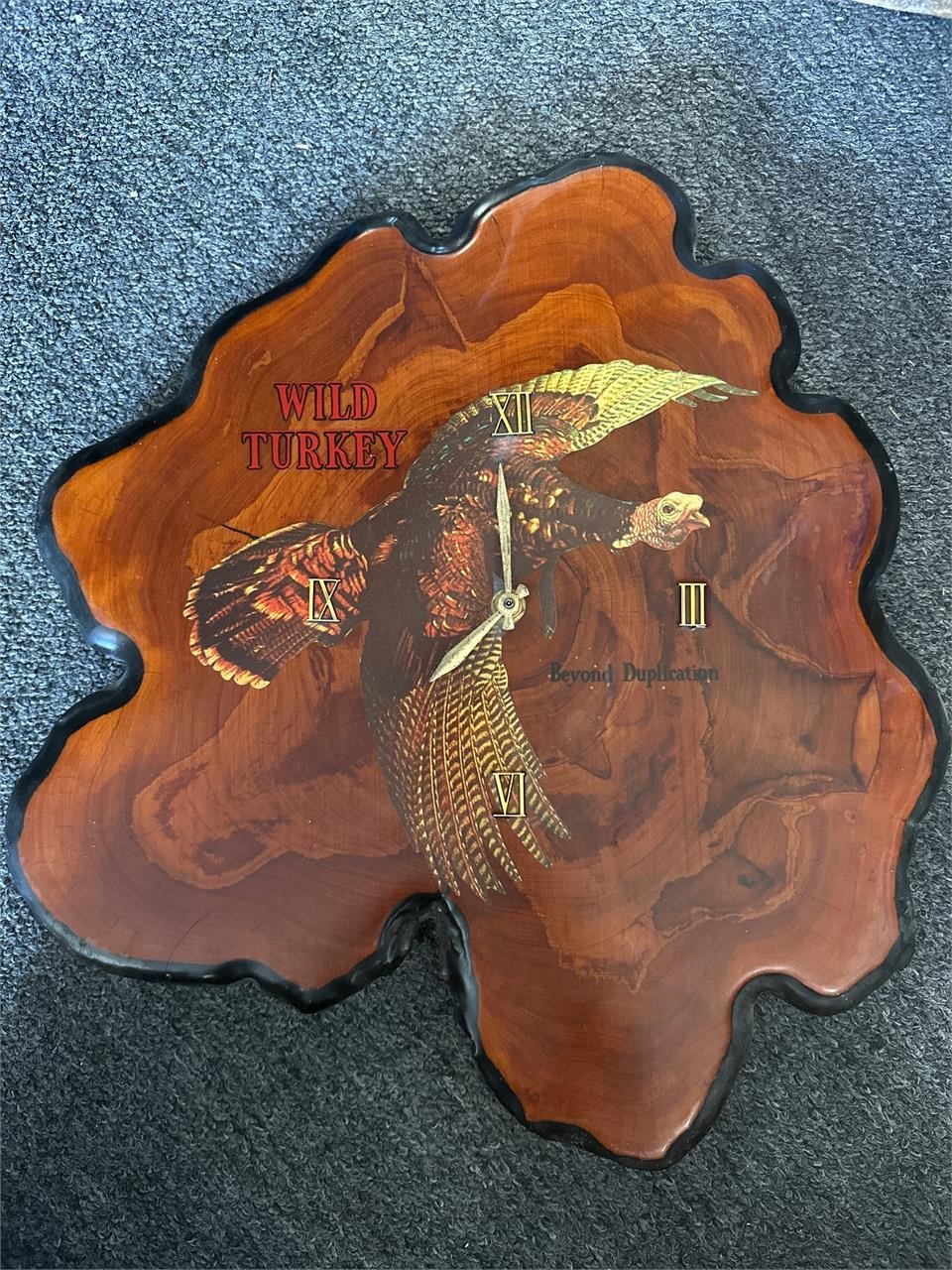 Vintage wild turkey whiskey wall clock