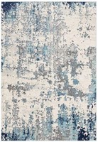 Surya Sunderland Navy&White Area Rug, 5'3"x7'3"