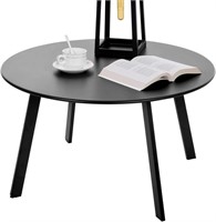Meluvici Metal Patio Coffee Table, Black