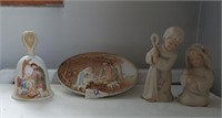 HOMCO Porcelain Christmas decorations bell plate