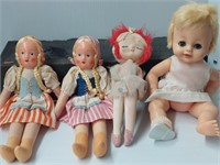 4 vintage dolls 2 Storytown USA, 1 HolidayFair, 1