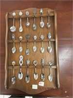 Collector Spoon Shelf  & Spoons