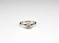Art Deco gold and diamond engagement ring