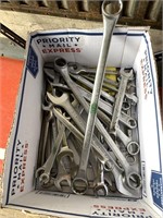 Box lot including one wrenches ,crown wrenches, ra