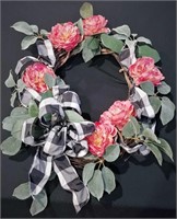 Wreath with Plaid Bow