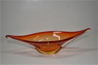 Vintage Amberina Mid Century Stretch Bowl