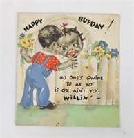 Antique African Americana Birthday Card