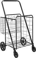 USED-Amazon Basics Foldable Shopping Utility Cart