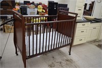 Rolling Baby Crib w/ Mattress