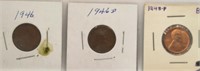 1946, 1946-D, 1948-P  BU Wheat Pennies