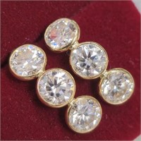 $1250 10K  Moissanite(3.4ct) Earrings