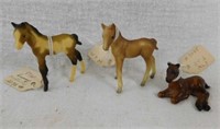 3 Breyer Stablemate foals horses: Pinto - sorrel