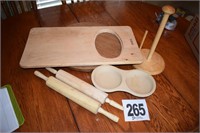 Misc. Wood Lot & Pampered Chef Microwave Egg