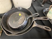 (3) Wagner Frying Pans