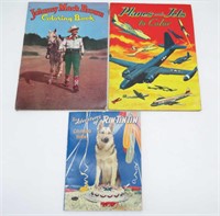 (3) Vintage Coloring Books:  Rin Tin Tin .......