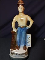 Vintage Jim Beam Shirtless OIL MAN Decanter 1971