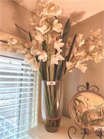 ARTIFICIAL FLOWERS AND VASE