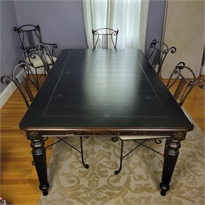 Solid Wood Handpainted Double Leaf Dining