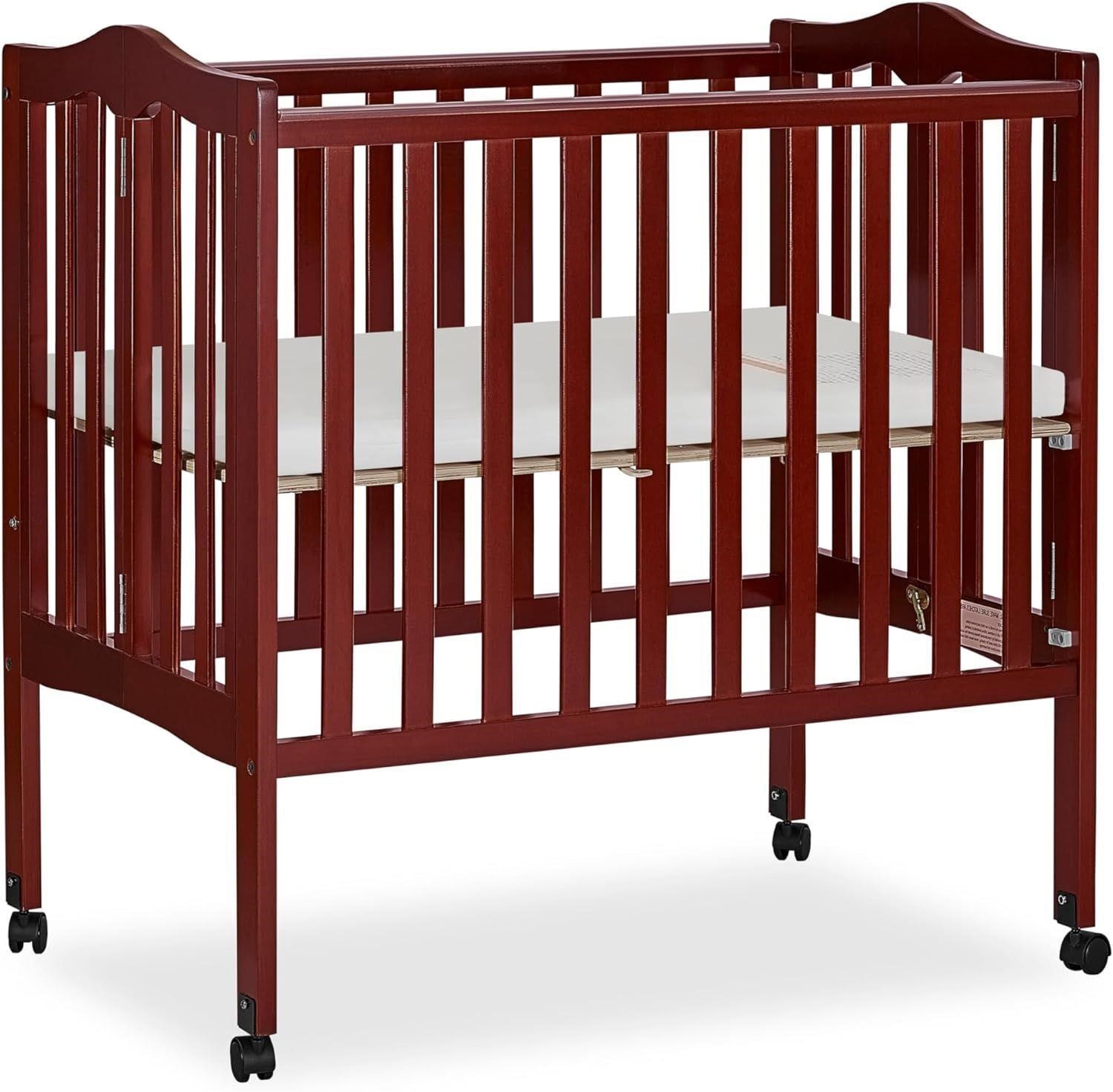 DOM 2-In-1 Folding Side Crib CHERRY