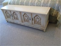 White Console Bench