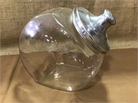 Vintage Glass Slant Jar Canister